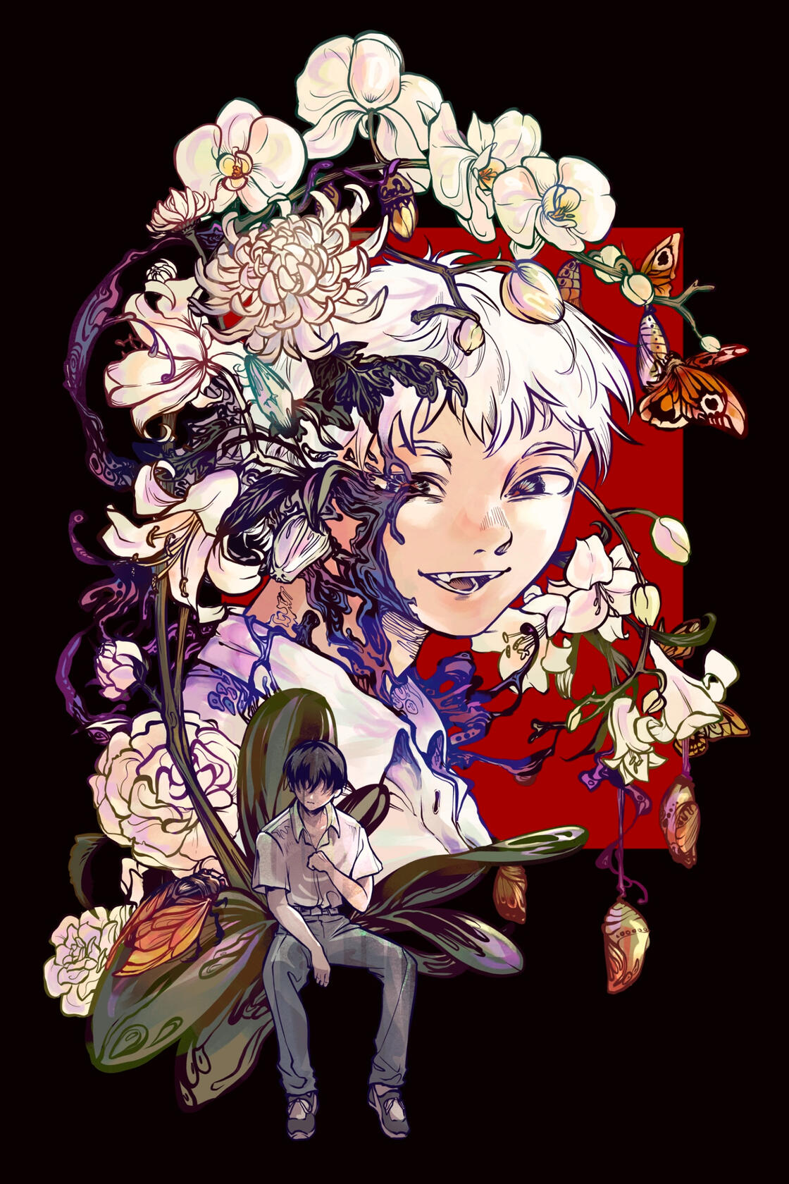 Cicada In Funeral Flowers (The Summer Hikaru Died)
