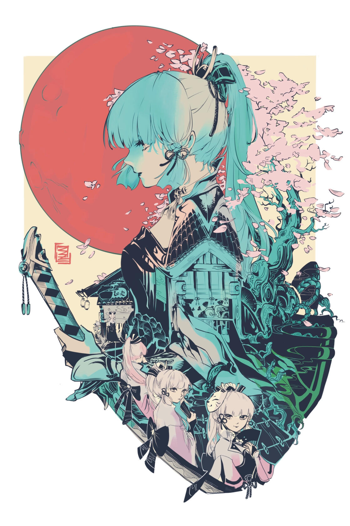 Ayaka at Komore Teahouse (Ayaka, Genshin Impact)